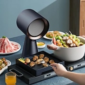 رخيصةأون طقم مطبخ-شفاط محمول، شفاط طاولة، مع مروحة عادم ثنائية السرعة، فلتر ألومنيوم قابل للإزالة، كوب شحم كبير، مروحة عادم مطبخ محمولة، مناسب للشواء الداخلي والأواني الساخنة.