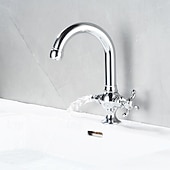 cheap Bathroom Sink Faucets-Bathroom Sink Faucet - Rotatable Electroplated Mount Outside Single Handle One HoleBath Taps