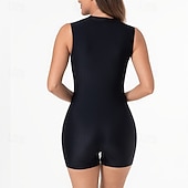 abordables Rash Guards de Una Pieza-Mujer Camiseta Protección Solar Surf Traje de baño Una pieza Retazos Cerrar Protección UV Alta elasticidad Sin Mangas Bañadores Surf Buceo Submarinismo Verano