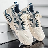 Χαμηλού Κόστους Καθημερινά Sneakers-Ανδρικά λευκά και μπλε αθλητικά αθλητικά παπούτσια – ελαφριά και ανθεκτικά παπούτσια για τρέξιμο με αναπνεύσιμο άνω μέρος, ιδανικά για αθλήματα, γυμναστήριο και casual εξόδους