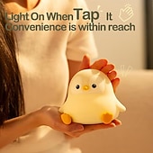halpa Taimitarha yövalot-pingviini vauva pehmeä silikoni taputusvalo yövalo usb-lataus joulu uusivuosi festivaali syntymäpäivälahja sisä makuuhuone tunnelmavalo
