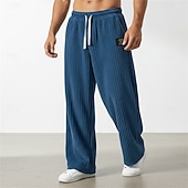 economico Gamba Dritta-Per uomo Pantaloni da tuta Pantaloni Pantaloni in velluto a coste Pantaloni Larghi Pantaloni della tuta a gamba dritta Coulisse Elastico in vita Tinta unica Comodità Lunghezza intera Casuale