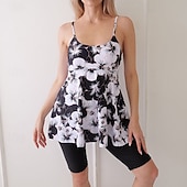 levne Surfovací tankiny a bikiny-Dámské Plavky 2 ks Tropický vzhled Ultra lehký (UL) Elastický Bez rukávů Plavky Surfování Šnorchlování Léto