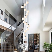 abordables Éclairages grappe-Suspensions LED modernes – lustres élégants pour escalier &amp; salon