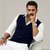 お買い得  メンズウールセーター-メンズ プレミアム ピュアウール カシミア カーディガン セーター Vネック クラシックニット ボタン 無地 ソフト 暖かい 通気性