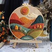 Недорогие Снижено до $30-Схема для вышивки ручной работы «Восход солнца в горах»