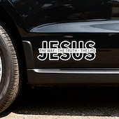 billiga Väggklistermärken-5 st Jesus - vägen, sanningen, livet kristna vinyldekaler, inspirerande bibelvers vattentäta avtagbara klistermärken, trosbilklistermärken för bilar, lastbilar, bärbara datorer, kristna gåvor