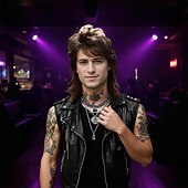 Недорогие Исторические парики-Мужской парик в стиле 80-х, рок-муллет, ретро-прическа коричневого цвета для косплея и вечеринок. &amp;винтажная мода