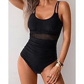 זול רש גארדים One Piece-בגדי ריקוד נשים בגד ים אחיד רשת הגנת UV גמישות גבוהה ללא שרוולים בגדי ים גלישה צלילה שנרקול קיץ