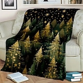 cheap Blankets &amp; Throws-Blanket Fleece Throw Blanket for Couch Forest Cute 3D Sofa Bed Decorative Warm Blanket Movie Home Decor