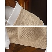 preiswerte Wollpullover für Herren-Herren Pullunder Kleid Pullover Pullover Weste Strickpullover Gerippt Stricken Normale Oberteile Gestrickt Einfach V Ausschnitt Mode Streetwear Geschäft Urlaub Bekleidung Ärmellos Herbst Winter