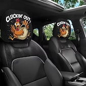 זול כיסויי בד-2 יחידות כיסויי משענות ראש לרכב עם הדפסה מצוירת של חיות חמודות, ללא מילוי, אביזרי פנים לרכב, כיסויי משענות ראש אוניברסליים לרכב, קישוטי פנים לרכב, מתאים לשימוש בכל מזג אוויר ללא מילוי