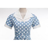 お買い得  ドレス-1950年代風 レトリ／ヴィンテージ ロカビリー 正午 スイングドレス フレアワンピース 半袖 水玉 フィット＆フレア 仮装 女性用 カーニバル バレンタイン・デー カジュアル 同窓会 レトロテーマパーティー 成人 ドレス 春夏