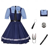  Tierdetektiv Hase Die Polizistin Cosplay Kostüm Outfits Abenteuerfilm Cosplay Film- und TV-Themenkostüme for Damen Mädchen Erwachsene Kinder Halloween Karneval Leistung Pädagogisches Ankleiden