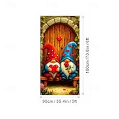 זול שטיחי חופשה-כיסוי לדלת ליום האהבה, דגל חגיגת לב, מושלם לאביזרי צילום, קישוט חגיגי, אידיאלי ליצירת אווירת יום האהבה רומנטית ועיצוב פתח דלת