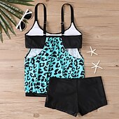 levne Surfovací tankiny a bikiny-Dámské Plavky Tankini 2 ks S potiskem Ultra lehký (UL) Ochrana proti UV záření Elastický Bez rukávů Plavky Surfování Šnorchlování Léto