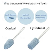 cheap Hand Tools-10 Pack 1/8 Shank Abrasive Mounted Stone Grinding Bits Sanding Drill Bit for Rotary Tool Flap Wheel for Grinding Polishing Deburring Ferrous Metal