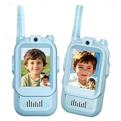 cheap Security &amp; Safety-2.0-inch Screen Kids Walkie-Talkie Real-Time Video Voice-Changing Chat Indoor/Outdoor Toy Ideal for Family Games Outdoors Camping Hiking