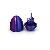 voordelige Geschenken-3D-geprinte paaseieren met een opgestoken middelvinger, grappige 3D-geprinte paaseieren met een opgestoken middelvinger, hilarische paasgrap, unieke verrassingsgrap voor vrouwen en mannen