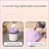 Недорогие Кухонная утварь и гаджеты-1 рулон / 50 штук сверхпрочных, плотных мусорных мешков на завязках, большие портативные кухонные мусорные мешки для домашнего использования.