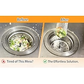 billige Kjøkkenutstyr og -redskap-400 stk. engangsposer til vasken, ultrafine elastiske nettingmatoppsamlere for kjøkkenavløp, anti-tilstoppingsfilternett for rester og hår &amp;Universal passform for avfallsfiltre til vasken