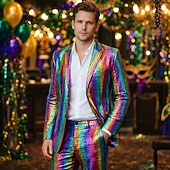 economico Cime-Disco Anni '80 Abiti Completi &amp; Blazer Blazer con Colletto a Revers Disco Costume Per uomo Mascherata Club Feste Parata dell'Orgoglio Adulti Cappotto Tutte le stagioni