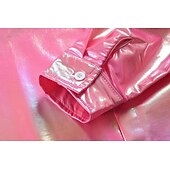 economico Cime-Retrò Vintage Anni '80 Camicia Disco Vernice in lattice lucido Metallico Costume Per uomo Halloween Carnevale Parata dell'Orgoglio Mese dell'orgoglio Adulti Camicia Estate