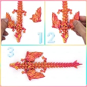 رخيصةأون عيد الفصح-بيض تنين مطبوع بتقنية الطباعة ثلاثية الأبعاد مع تنين بداخله، بيض صغير، ألعاب كريستالية مفصلية، حشوات لسلال عيد الفصح، قطع أسطورية غامضة