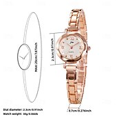 baratos Relógios Quartz-Relógios Femininos  Relógios de Quartzo Femininos de Alta Qualidade  Relógios Fashion Versáteis de Lazer para Estudantes com Presente de Dia dos Namorados de Aniversário/Férias/Comemorações