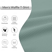 abordables T-shirt en tricot gaufré-Homme Tee-shirt Gaufre T-shirt avec fermeture éclair 1/4 manche longue Col montant Automne &amp; Hiver Automne Printemps &amp; Automne Bloc de Couleur Texturé Mode Occasionnel Boutons Pur Occasionnel Formel