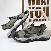 cheap Outdoor Sandals-Men's Navy Blue Sporty Sandals – Lightweight and Durable with Velcro and Adjustable Fit, Perfect for Outdoor Adventures