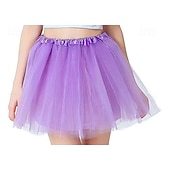 cheap Bottoms-Fancy Costume Tulle Skirt Tutu Skirt Retro Vintage 1980s Layered Puffy Neon Adults' Women's Halloween Carnival Party Performance Dance Ballet Dress Up