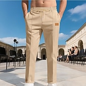 preiswerte Freizeithosen-Herren Hose Freizeithose Baggy-Hosen Kordelzug Tasche Elastischer Bund Einfach Komfort Weich Lässig Täglich Outdoor Urlaub Mode Schwarz Armeegrün