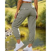 Недорогие Низ-Жен. Брюки карго Штаны для туризма и прогулок Весна Осень На открытом воздухе Стандартный Быстровысыхающий Нижняя часть Карман Черный Розовый Отдых и Туризм Бег S M L XL XXL