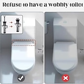 billige Skrutrekkere sett-4 stk. kraftig toalettsetefesteboltsett, universelt toalettseteskrueutskiftningssett, toalettseteboltsett for enkel installasjon, festedel for toalettsetetopp