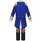  250th Anniversary USA Rococo Baroque Outfits Long Sleeves George Washington Colonial Revolutionary War Costumes Fancy Dress Boys' Carnival Independence Day 4th of July Kid's Coat Pants Collar
