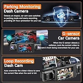 levne Videorekordéry do auta-1080p Nový design / Full HD / Sledování 360 ° Auto DVR 170 stupňů Široký úhel 3 inch LCD Dash Cam s WIFI / Noční vidění / Parkovací mód 4 infra LED Záznamník vozu