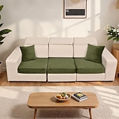 abordables Housse de fauteuil et d'accoudoir de canapé-1/2/3 housses de coussin de canapé en velours argenté élastique uni, style européen, douces et résistantes, idéales pour la décoration et la protection de votre intérieur.