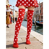 halpa Lisätarvikkeet-Naisille Mardi Gras 5-Pakkaus Pilkku Over-the-Knee -sukkia Värikkäät Karnevaalipuvut Joustavat Retro-juhlalahjat Festivaaleille  Naamiaisjuhliin