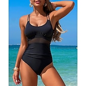 זול רש גארדים One Piece-בגדי ריקוד נשים בגד ים אחיד רשת הגנת UV גמישות גבוהה ללא שרוולים בגדי ים גלישה צלילה שנרקול קיץ