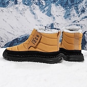 cheap Winter &amp; Snow Boots-Men's Yellow Insulated Winter Boots, Warm and Comfortable Snow Boots for Cold Weather, Ideal for Winter Hiking, Snowboarding and Outdoor Activities