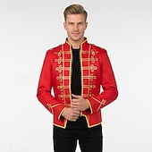 economico Cime-Costume di fantasia Giacca da circo direttore di circo Vittoriano Stile militare Adulti Per uomo Halloween Carnevale Feste Performance Mascherata Vestirsi