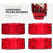 billiga Julförvaring-allt-i-ett förvaringslåda för julgranskulor &amp;dekorationsbehållare - lättåtkomliga, avtagbara brickor, rymmer 73 ornament - justerbart utdrag för figurer och fickor för dekoration - svart