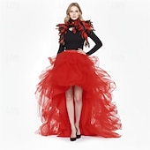 Χαμηλού Κόστους Κάτω-Φανταστική φορεσιά Φούστα από τούλι Φούστα Tutu Ρετρό / Βίντατζ Δεκαετία '80 Πολυεπίπεδο High Low Φουσκωμένος Ενηλίκων Γυναικεία Απόκριες Πάρτι Επίδοση Χορός Μπαλέτο Ντύνομαι