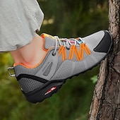 billiga Vardagssneakers-Herrskor i grå och orange, lätta löpar- och friluftsskor, perfekta för fitness, löpning och vardagskläder, bekväma och snygga skor