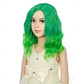  Zelené paruky krátká vlnitá zelená paruka pro dívky cosplayové kostýmy syntetické vlasy