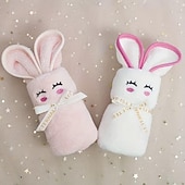 billiga påsk-4-delat presentset med påskhare och handdukar - - mjukt pastellrosa/beige/vita/lila kaniner med hjärtformade öron &amp;ögonlock perfekta för duschar, bröllop, födelsedagar, bad (moderna handdukar med