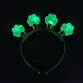 economico Luci decorative-fascia per capelli con luci per il giorno di San Patrizio, cappelli con trifoglio, decorazioni per il giorno di San Patrizio