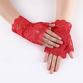 levne Příslušenství a další-Elegantní Vinobraní Řvoucí 20s Rukavice Večerní rukavice Velký Gatsby Krajka Maškarní kostým Dámské Karneval Plesová maškaráda Ležérní Karneval Dospělí Rukavice