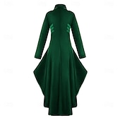 cheap Outerwear-Retro Vintage Punk &amp; Gothic Medieval Coat Masquerade Tuxedo Vampire Plague Doctor Formal Style Vintage Style Solid Colored Fancy Dress Men's Women's Steampunk Christmas Halloween Carnival Party